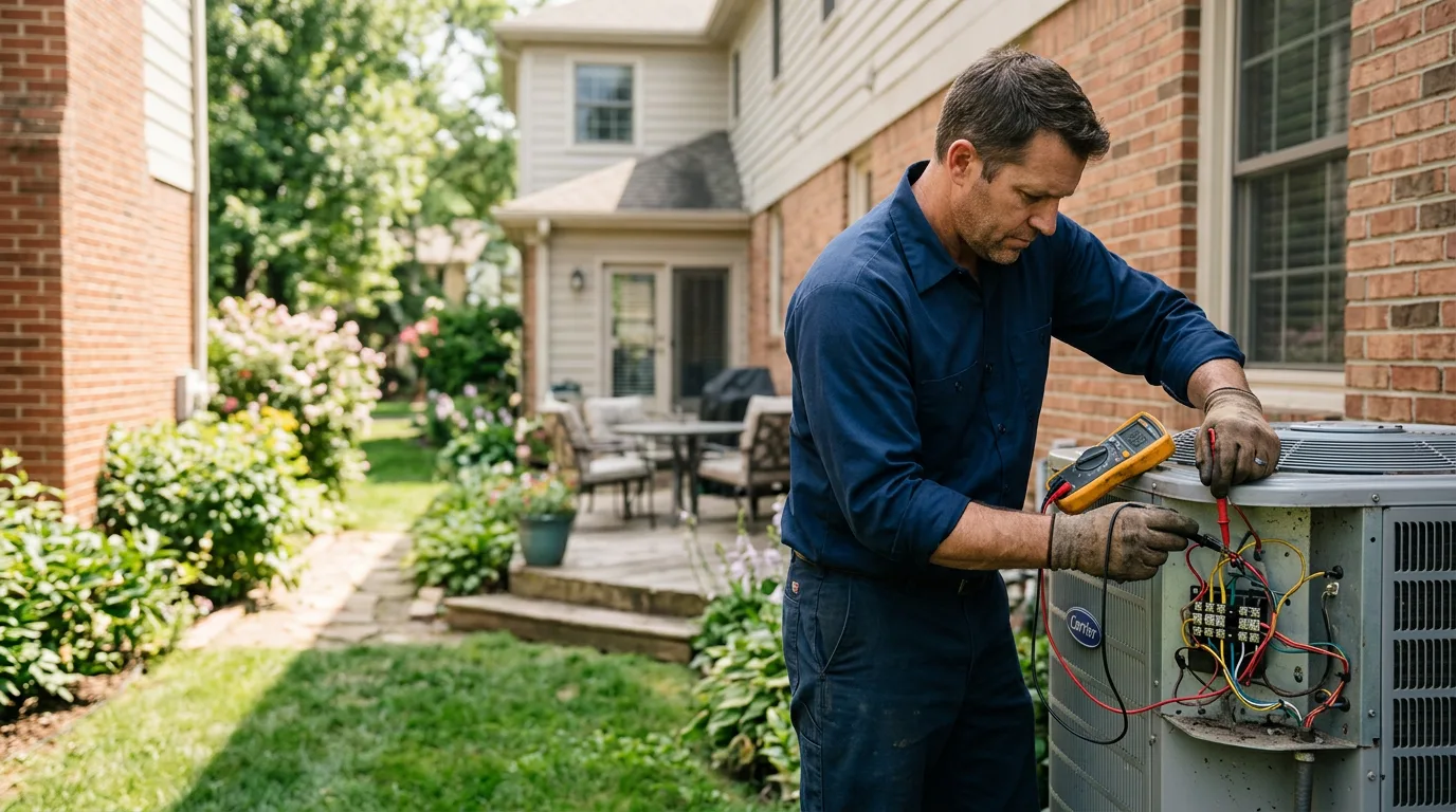 HVAC technician working near East Greenwich, RI